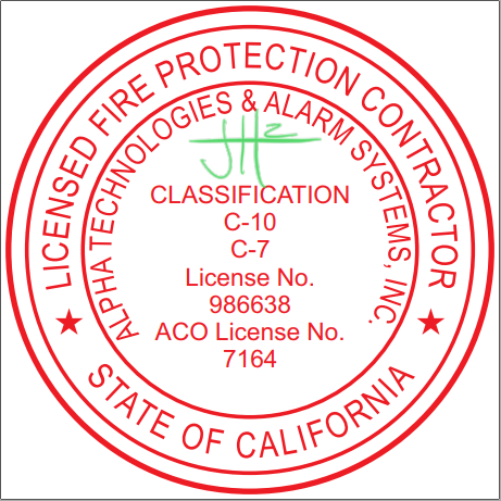 #Licensed Fire Protection Contractor Stamp